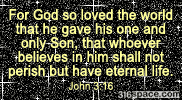 John 3:16 Glitter Comment (Black)