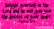 Psalms 37:4 Glitter Comment (Pink)