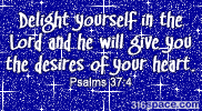 Psalms 37:4 Glitter Comment (Blue)
