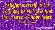Psalms 37:4 Glitter Comment (Purple)