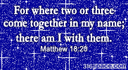 Matthew 18:20 Glitter Comment (Blue)