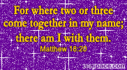 Matthew 18:20 Glitter Comment (Purple)