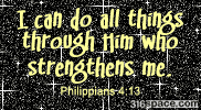 Philippians 4:13 Glitter Comment (Black)