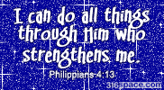 Philippians 4:13 Glitter Comment (Blue)