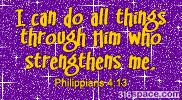 Philippians 4:13 Glitter Comment (Purple)