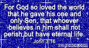 John 3:16 Glitter Comment (Blue)