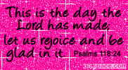 Psalms 118:24 Glitter Comment (Pink)