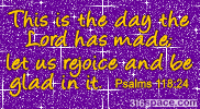 Psalms 118:24 Glitter Comment (Purple)