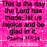 Psalms 118:24 Glitter Icon (Pink)