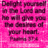 Psalms 37:4 Glitter Icon (Pink)