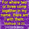 Matthew 18:20 Glitter Icon (Purple)