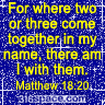 Matthew 18:20 Glitter Icon (Blue)