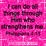 Philippians 4:13 Glitter Icon (Pink)