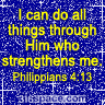 Philippians 4:13 Glitter Icon (Blue)