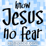 Know Jesus No Fear Icon (Blue)