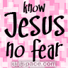 Know Jesus No Fear Icon (Pink)