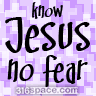 Know Jesus No Fear Icon (Purple)