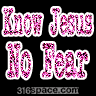 Know Jesus No Fear Icon (Pink)