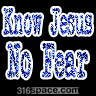 Know Jesus No Fear Icon (Blue)